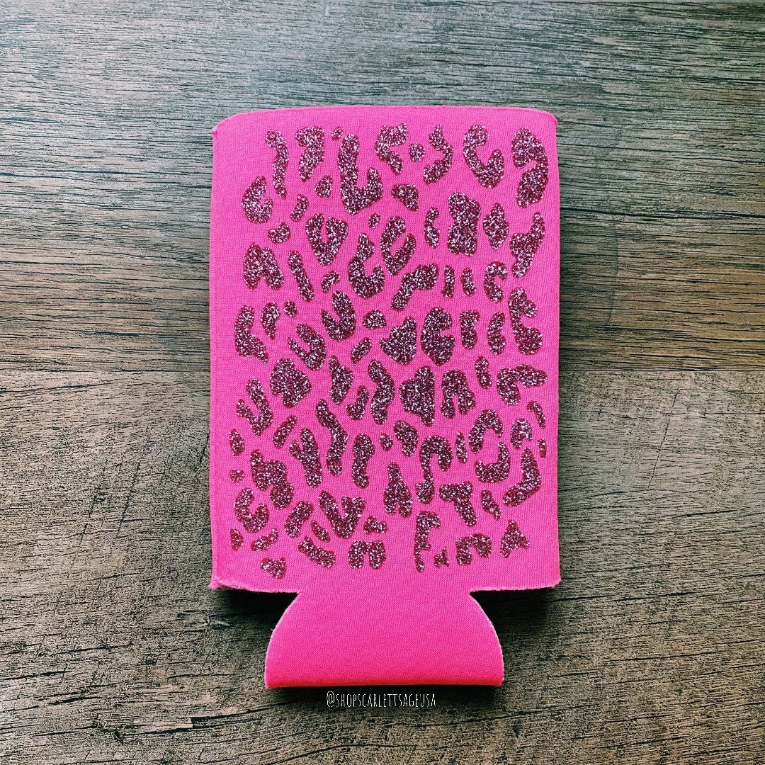 Customizable Cow Print and Cheetah Print Can Koozie Slim Can | Etsy