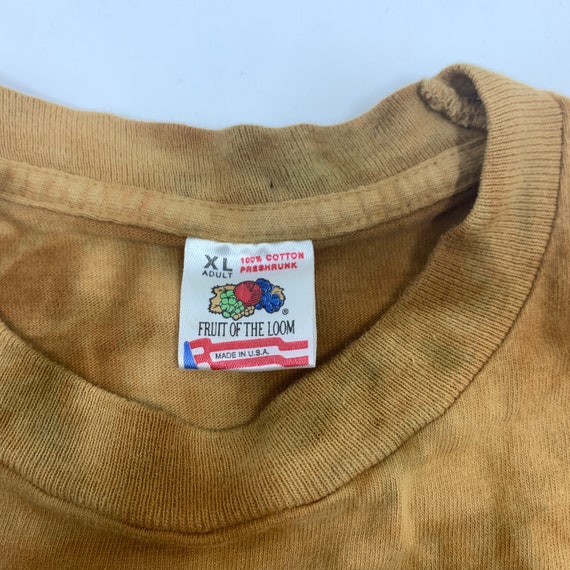 90s Single Stitch Tie Dye Wolf T-shirt Size XL Ma… - image 3