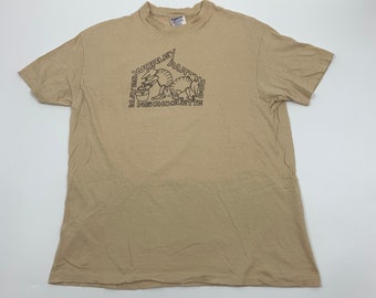 Vintage 80s Austin Texas Armadillo Paper Camiseta delgada