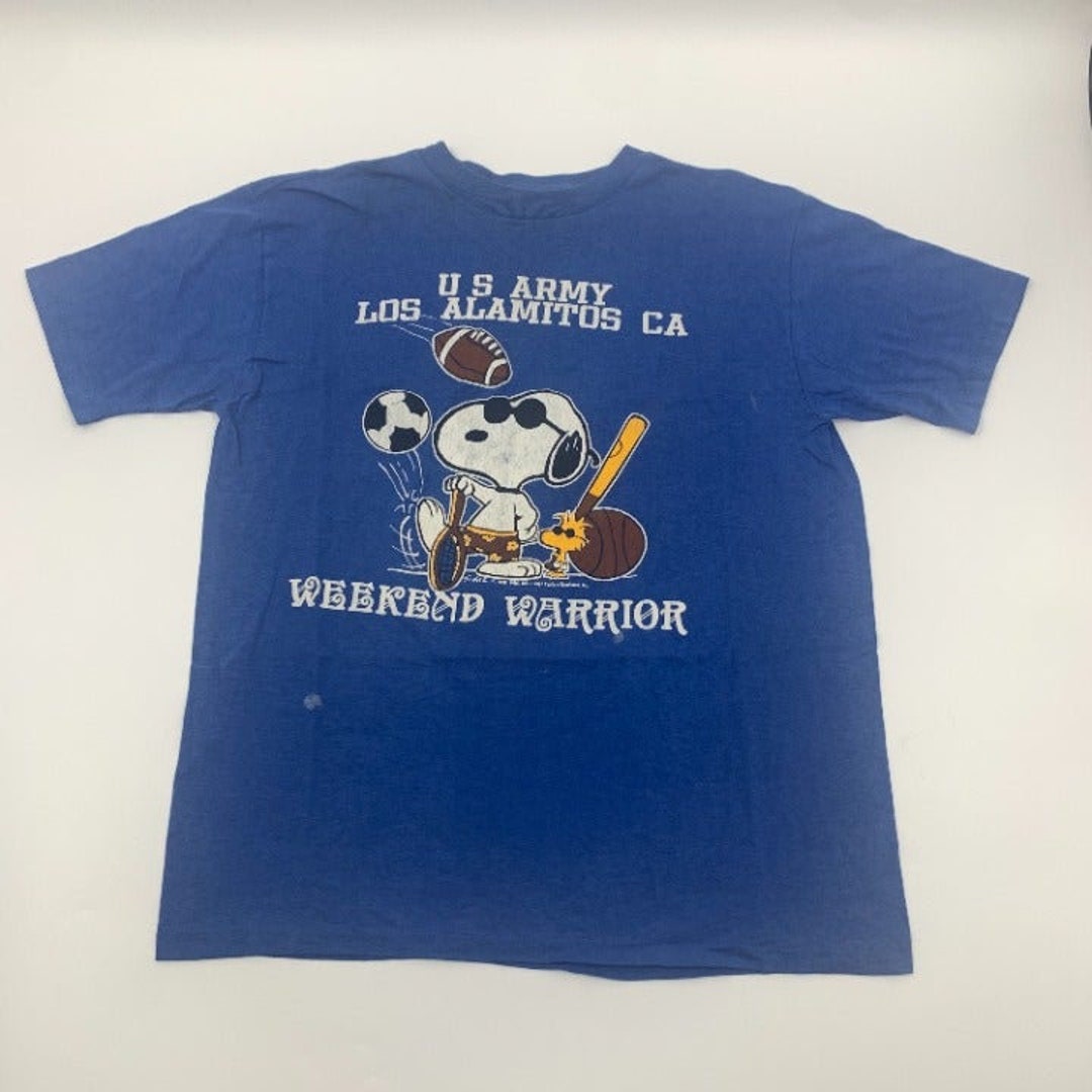 snoopy 軍army 80s tシャツ ブラック 