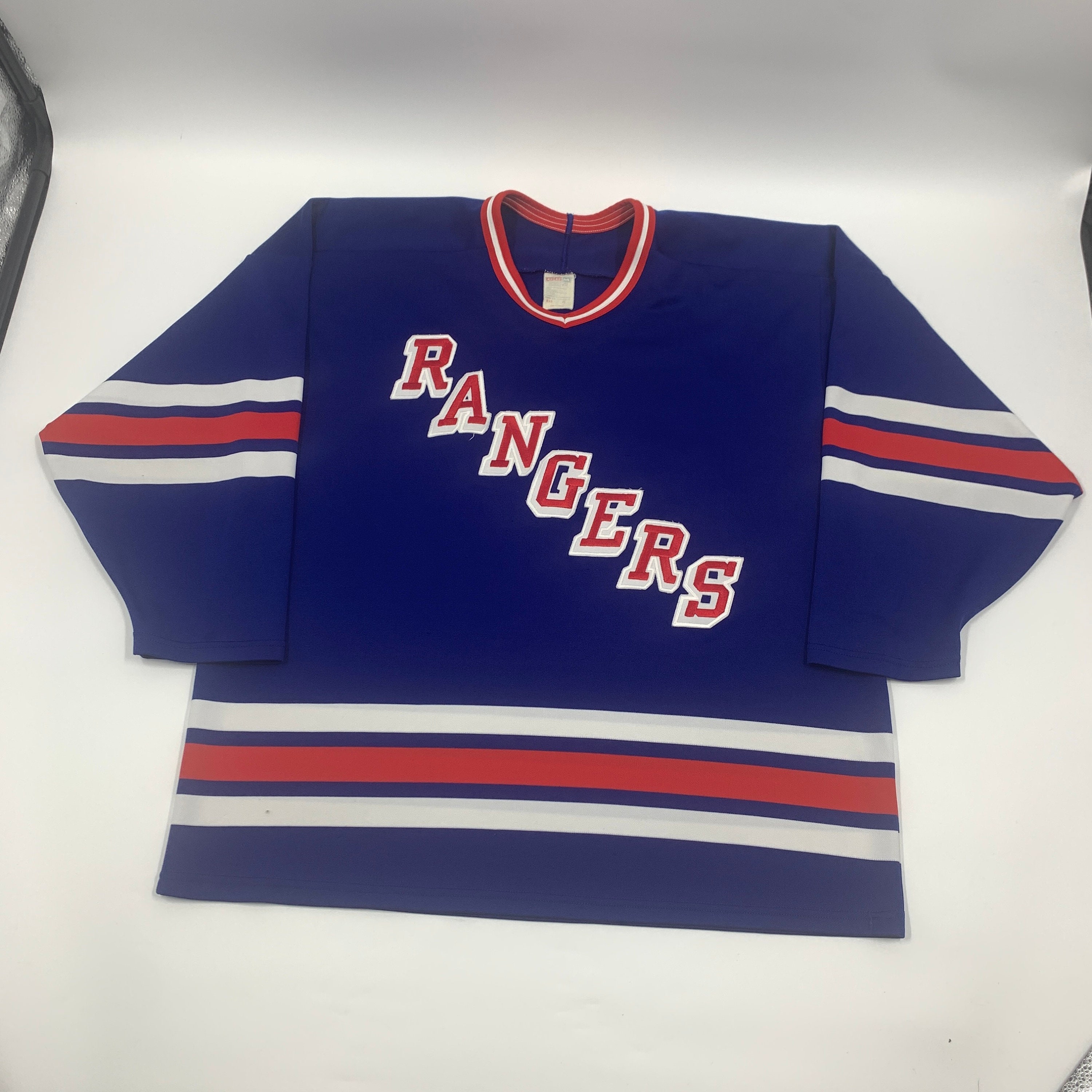 Vintage 1980s New York Rangers NHL CCM Hockey Jersey / 