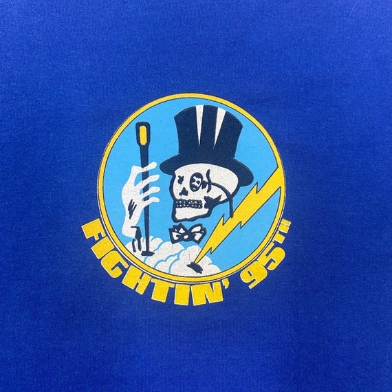 Vintage Mr.Bones 95th Fighter Squadron T-shirt Si… - image 4