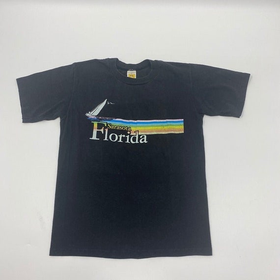Vintage 80s Single Stitch Sarasota Florida T-Shir… - image 1