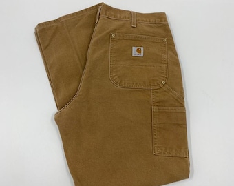 Carhartt Double Knee Carpenter Pants - B01 BRN - Duck Canvas - Brown 36x32