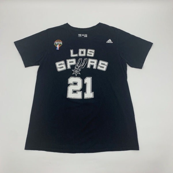 NBA San Antonio Spurs "Los Spurs" Tim Duncan #21 Jersey T-Shirt Size