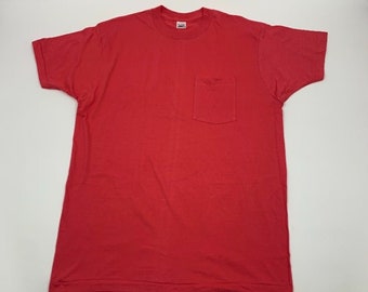 Vintage Salmon BVD Single Stitch Pocket Tee Made in USA