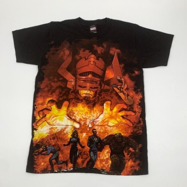 Big Print Fantastic Four Marvel Mad Engine Comics T-Shirt Size S