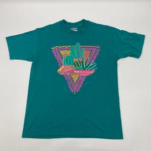 Vintage Santa Fe, New Mexico Cactus Single Stitch T-Shirt Size L Made In USA