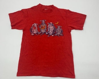 80s Smoking Armadillo Texas Tourist T-shirt  Size S
