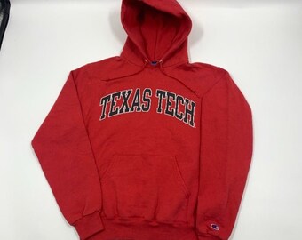 Red Texas Tech Champion Hoodie Size S