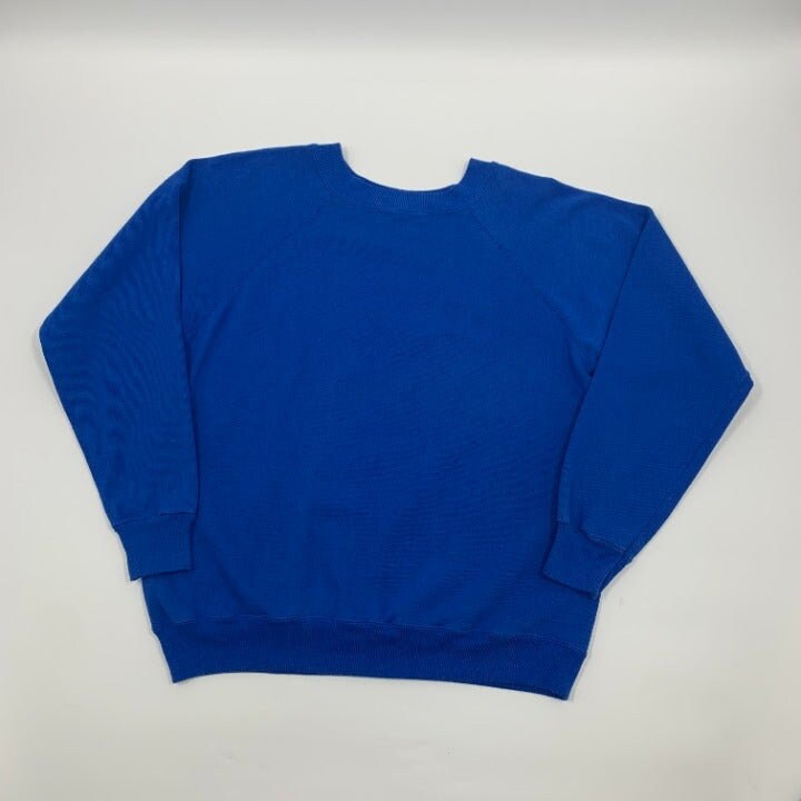 Vintage Royal Blue Hanes Blank Sweater Size L Made in USA - Etsy