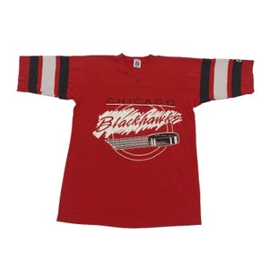 Vintage Chicago Black Hawks jersey t-shirt Made in USA
