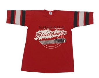 Camiseta vintage de los Chicago Black Hawks Made in USA