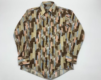 70s All Over Print Kmart Button Up Shirt