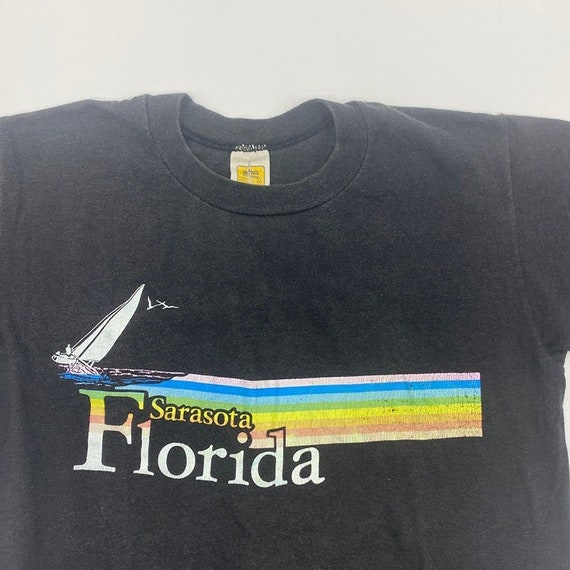 Vintage 80s Single Stitch Sarasota Florida T-Shir… - image 2