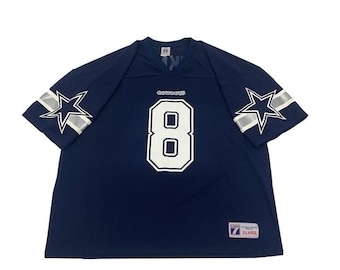 TROY AIKMAN 未署名カスタム ダラス ブルー 縫製 新作 フットボール