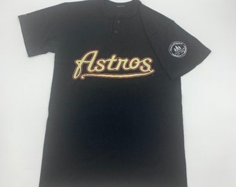 Vintage Houston Astros Youth League Henley T-shirt