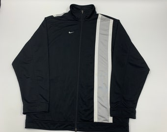 Chaqueta Nike Track Vintage Negra y Plateada Talla M