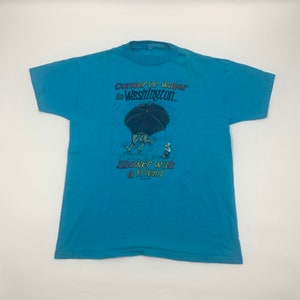 80er Jahre Lustiges Washington State Single Stitch Tourist T-Shirt