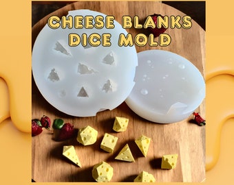 DnD Cheese Dice Blanks/ Insert Mold- Various D4 and D6 shapes