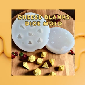 DnD Cheese Dice Blanks/ Insert Mold- Various D4 and D6 shapes