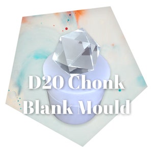 D20 Blank Dice Mould- Various Sizes