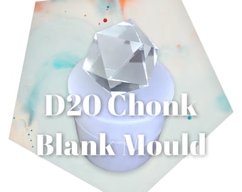D20 Blank Dice Mould- Various Sizes