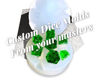 Custom Polyhedral DnD Slab Dice mould from your MASTERS