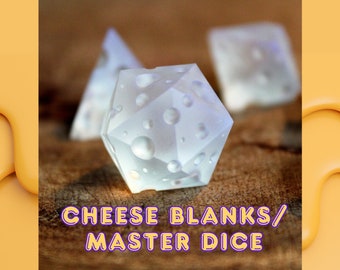 3D Printed Cheese Dice Blanks/Inserts Masters- Various D4 and D6 shapes