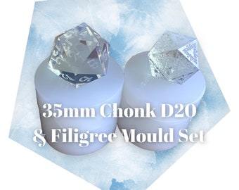 Chonk D20 mould (35MM) + Filigree blank mould (33mm)