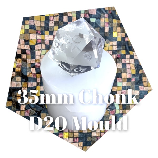 35mm Chonk D20 Dice Mold