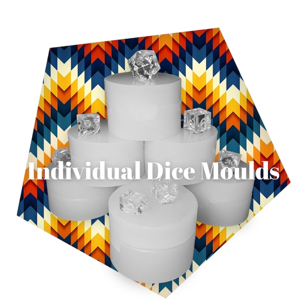 Individual Dice Molds- Various D4 and D6 Shapes available