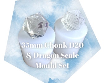 Chonk D20 mould (35MM) + Dragon Scale blank mould (33mm)