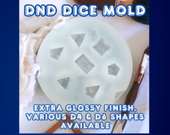 DnD Sharp Edge Dice Mold- Verschillende D6- en D4-vormen beschikbaar