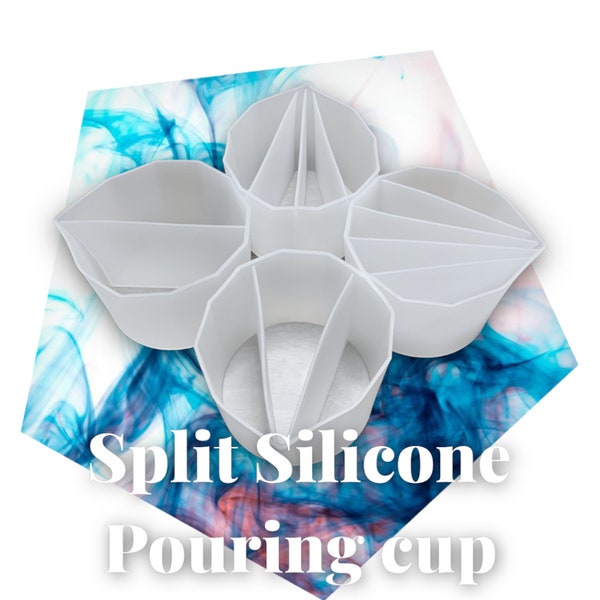 Vasos de silicona divididos para servir - Especializados para vertidos artísticos multicolores