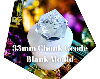 Chonk Geode Blank D20 Dice Mould (33 mm)