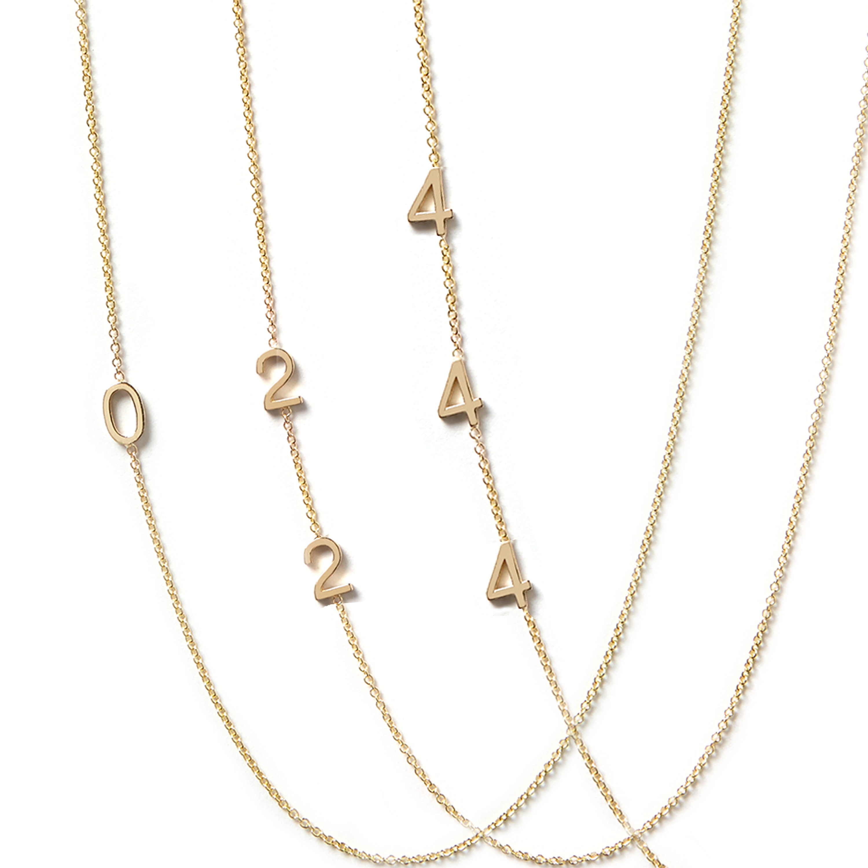 Lucky Numbers Silver Necklace School Numbers Birthday Numbers Etsy UK