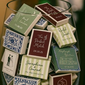 Boîtes d'allumettes personnalisées Boîtes d'allumettes pour mariage Boîtes d'allumettes pour bougies Allumettes de fête Cadeaux de mariage en vrac Souvenirs de mariage Décoration de maison vintage