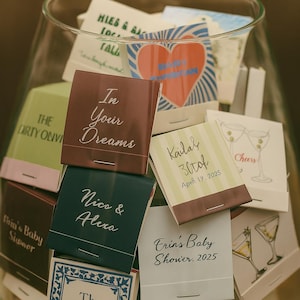 Custom Matchbooks Wedding Match Favors Match Books Candle Matches Party Matches Bulk wedding favors Wedding souvenirs House Decor Vintage