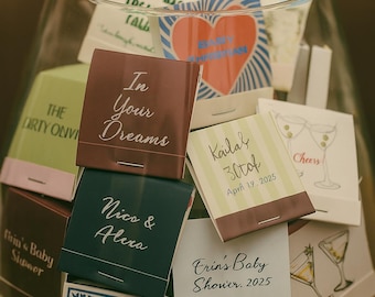 Custom Matchbooks Wedding Match Favors Match Books Candle Matches Party Matches Bulk wedding favors Wedding souvenirs House Decor Vintage