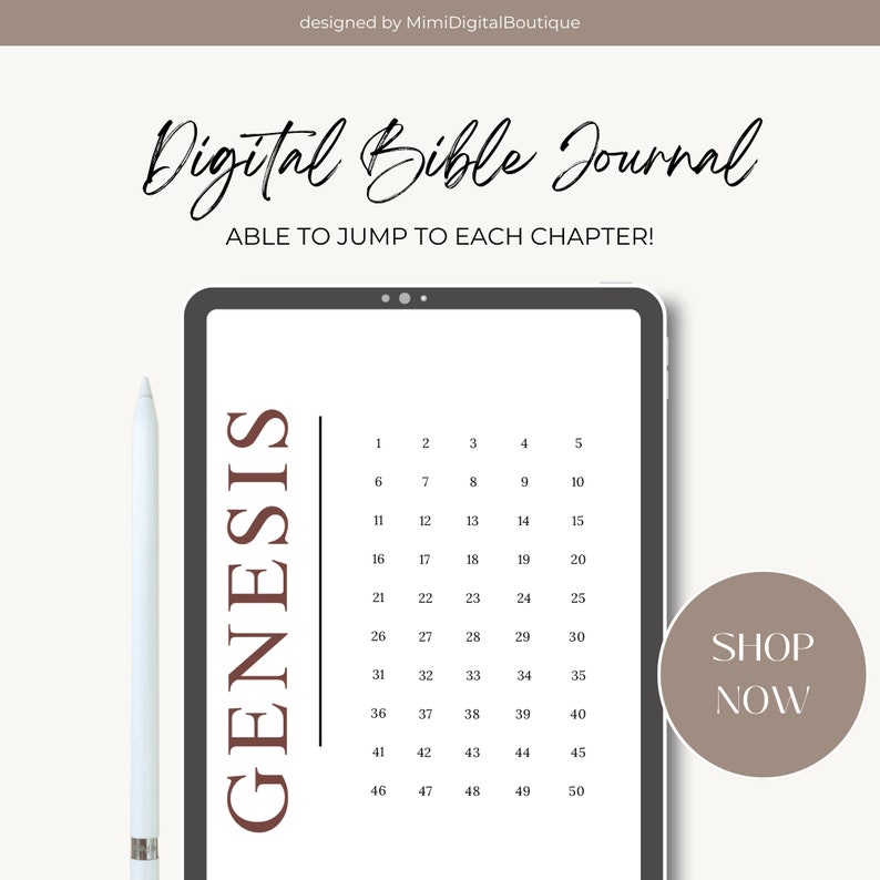 Digital Journaling Bible Planner Church Planner Digital Bible Study Journal iPad Tablet Goodnotes Journal Old New Testament KJV Bible Index image 2
