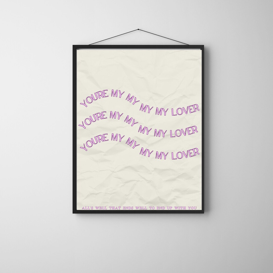Lover Pink Poster Swiftie Aesthetic Lover Album Inspired Printable Art ...