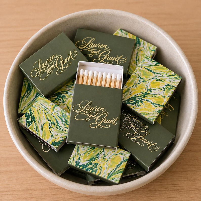 Custom Matchboxes Wedding Match Favors Match Boxes Candle Matches Party ...