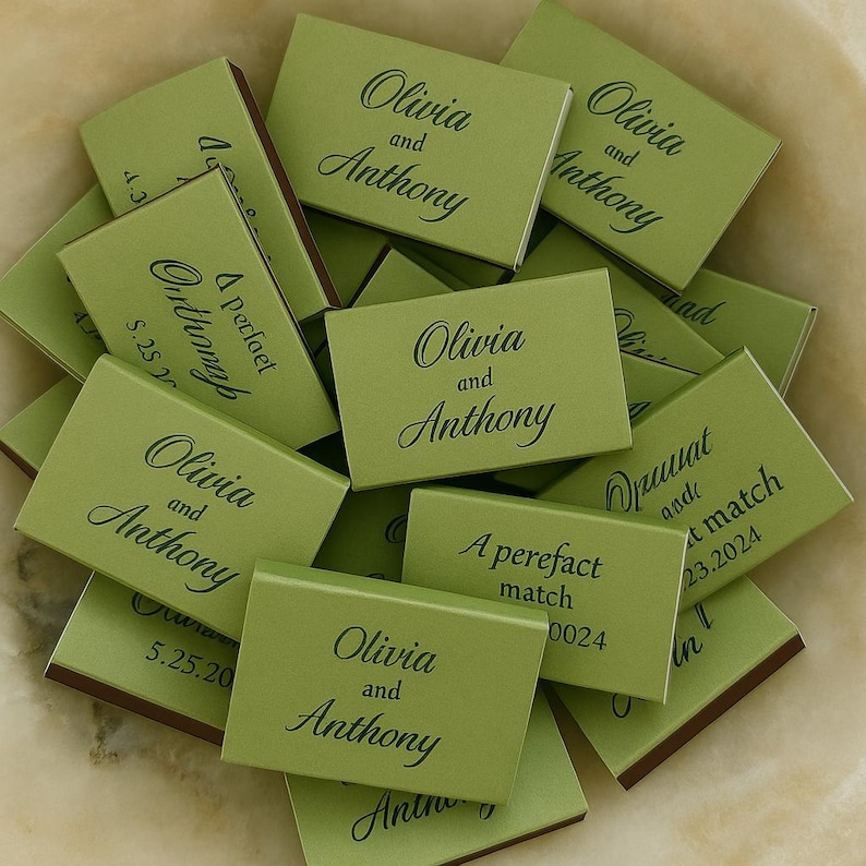 Custom Matchboxes Wedding Match Favors Match Boxes Candle Matches Party ...