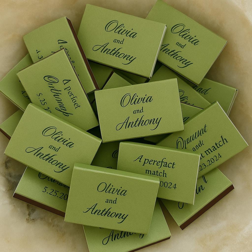 Favors Custom Wedding Matchboxes