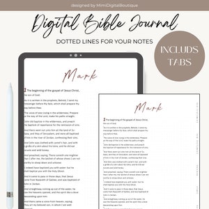 Digital Journaling Bible Planner Church Planner Digital Bible Study Journal iPad Tablet Goodnotes Journal Old New Testament KJV Bible Index image 3