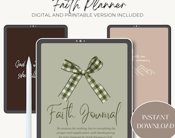 Faith Digital Planner 2025 2026 Undated Digital Planner 2025 Faith Planner Goodnotes Planner Bible Planner Church Planner Faith Templates
