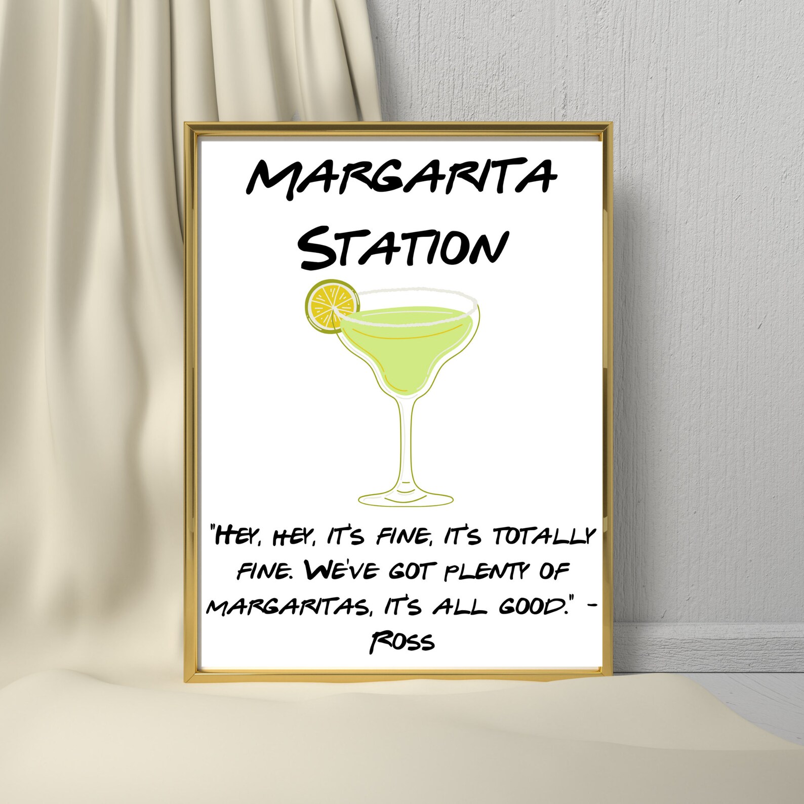 Friends Inspired Party Margarita Station Sign Digital Etsy España