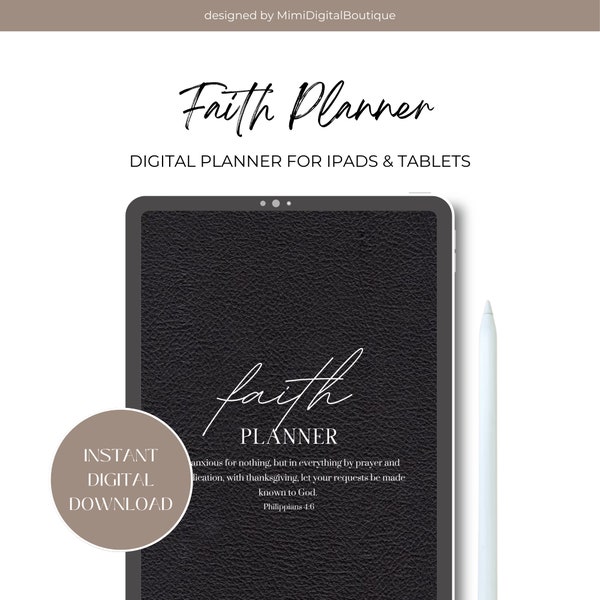 Faith Digital Planner 2023 2024 Undated Digital Planner 2023 Faith Planner Goodnotes Planner Bible Planner Church Planner Faith Templates