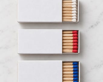 Eenvoudige witte luciferdoosjes – Blanco doe-het-zelf luciferdoosjes voor bruiloften, evenementen en promotionele cadeautjes